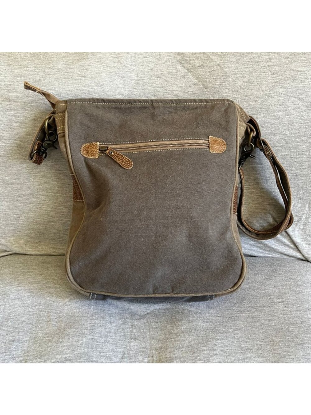 Myra Bag Blossom Floral Canvas Crossbody Bag With Leather Accents & Adjustable S - Picture 2 of 8
